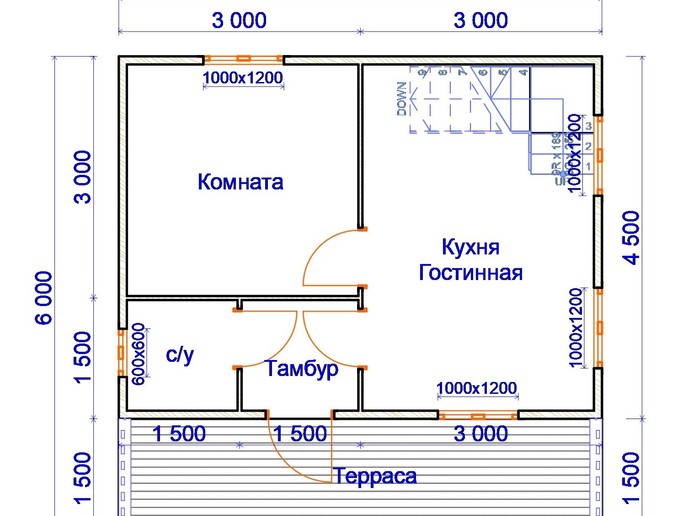 Каркасный дом проект «КД-8»