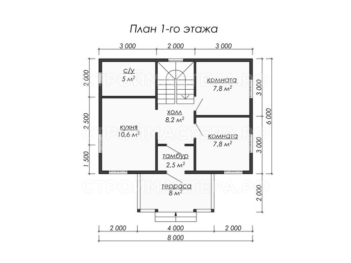 Дом из бруса проект «ДБ-11»