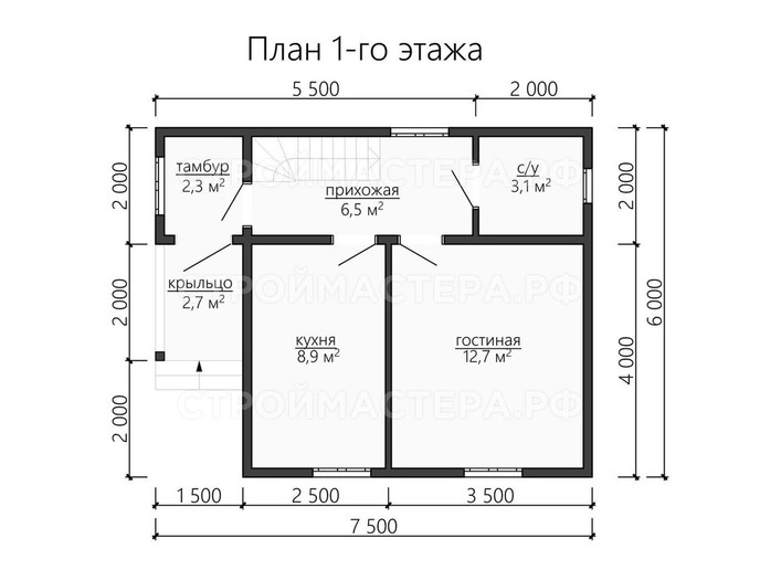 Дом из бруса проект «ДБ-32»