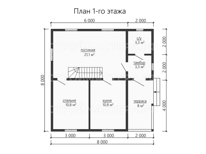 Каркасный дом проект «КД-49»